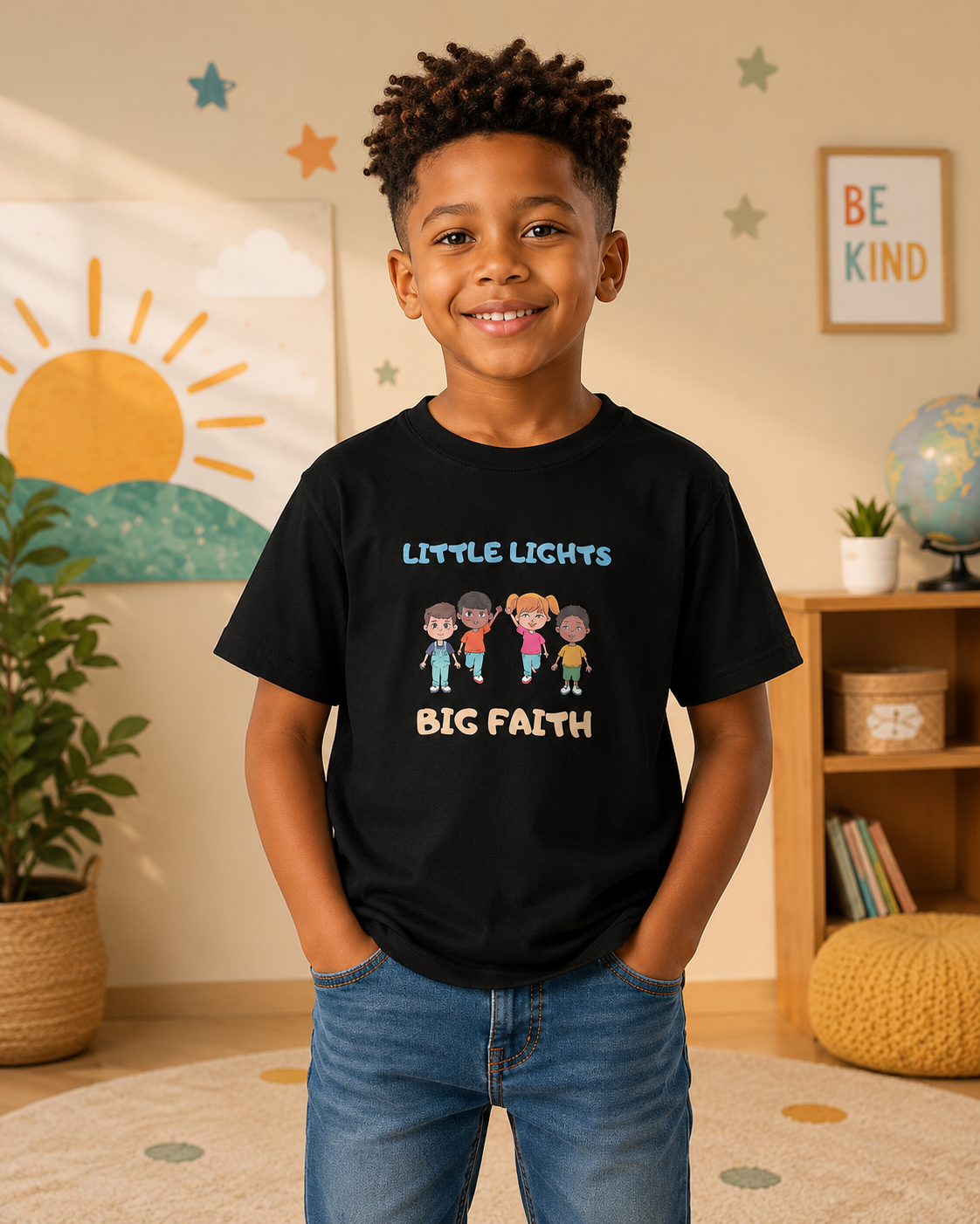 Kids' Christian graphic tees from The Scholars of Faith Collection.