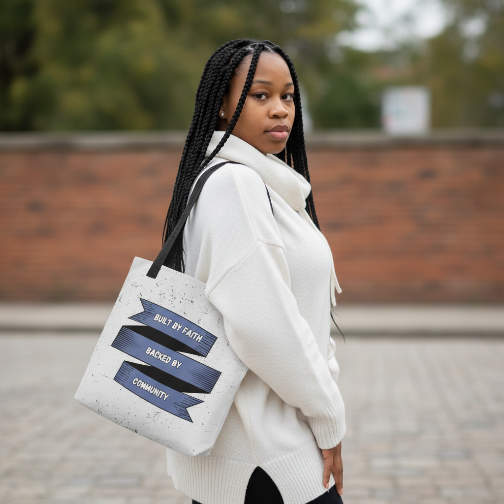Built By Faith Backed By Community Tote