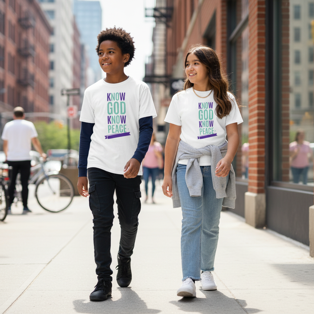 Youth Classic Tee Know GOD Know Peace!