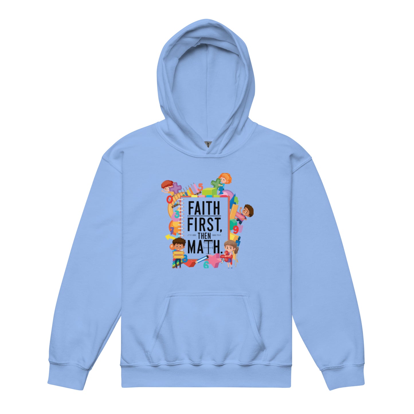 Faith First then Math Youth Hoodie